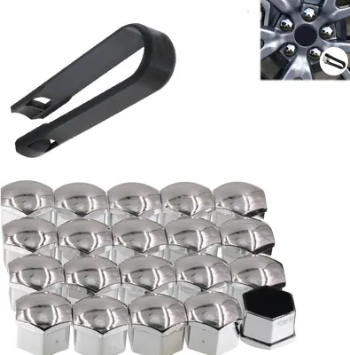 Productafbeelding van Set van 20 universele wielmoerdoppen van 17 mm met verwijderingsgereedschap