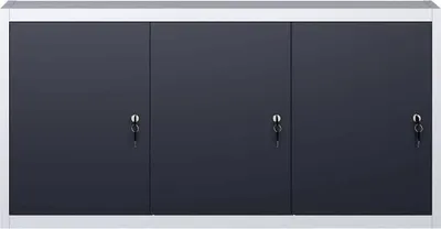 Produktbild von vidaXL Wand-Werkzeugschrank Industriedesign Metall Grau und Schwarz
