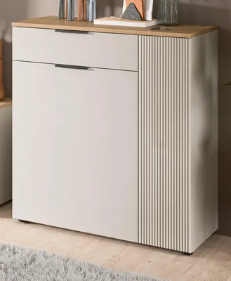 Produktbild von Schuhschrank "Skid" in Kaschmir Sand und Evoke Eiche Flur Kommode 80 x 88 cm