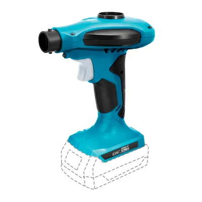 Obrázek produktu pro DEDRA aku pistolový fukar 18V, průtok vzduchu 460 l/min., LED osvětlení, bez baterie, DED7079