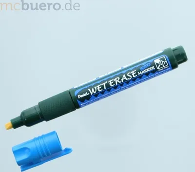Produktbild von Kreidemarker Weterase 0,6-4mm blau Packung mit 12 Stück