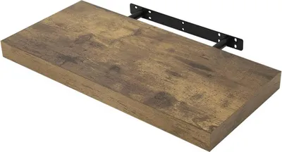 Obrázok produktu pre Polica na knihy, CD a DVD, vintage hnedá farba | 50 x 22,9 x 3,8 cm