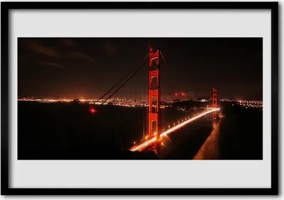 Produktbild von Bild 100x70 MDF-Rahmen Wandkunst Bridge-Architektur