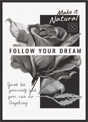Produktbild von Bildplakat im Rahmen 53x73 cm Rose P1079