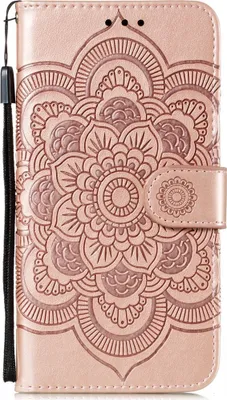 Produktbild von Mobigear Mandala  Motorola Moto E6s (2020) Hülle Klapphülle Geldbörse - Roségold
