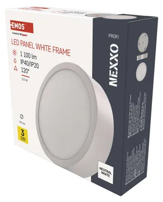 LED přisazené svítidlo NEXXO, kruhové, bílé, 12,5W, neutrální bílá