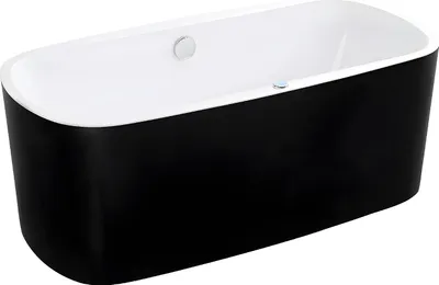 Produktbild von LED-Whirlpool Badewanne - 1 Person - 155 L - Schwarz - SIRGAO