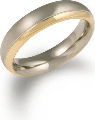 Produktbild von Boccia Ring 0130-0864 Titan teilvergoldet