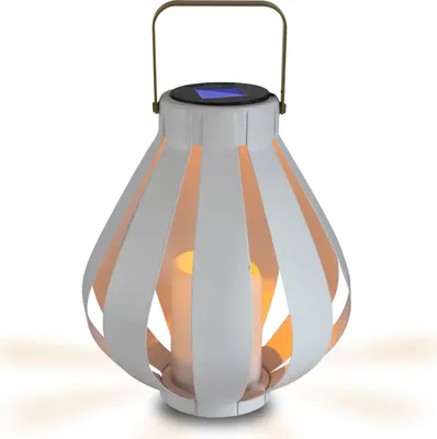 Obrázek produktu pro LED solární lucerna bílá IP44 kov AHOBRO 313232 Polux
