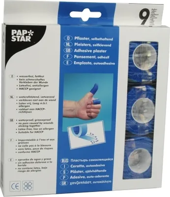 Produktbild von 9 Rollen Pflaster, selbsthaftend 5 m x 2,5 cm blau