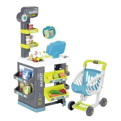 Produktbild von Smoby City-Markt mit Einkaufswagen