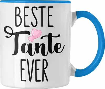 Produktbild von Trendation - Beste Tante Ever Tasse Geschenk Geburtstag Weihnachten Lustig Geschenkideen von Nichte (Blau)