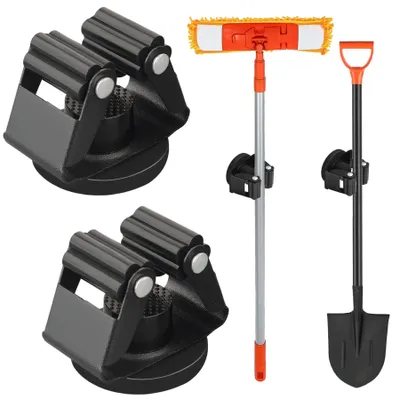 Productafbeelding van MUTUACTOR Magnetische bezemhouder, 2 stuks, robuust, magnetische houder voor bezems