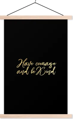 Produktbild von MuchoWow® Textilposter Zitate - Selbstvertrauen - Gold - Schwarz 40x60 cm mit holzfarbenen Rahmen - Poster