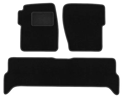 Produktbild von Velours-Fußmatten für Land Rover Discovery II 1998-2004 (Geländewagen) – 4-tlg, Schwarz, passgenau – Wielganizator LUX