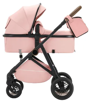 Productafbeelding van Kinderwagen, ruim ontwerp met 2-in-1 functionaliteit, verstelbare zitting die aan beide kanten te gebruiken is, roze