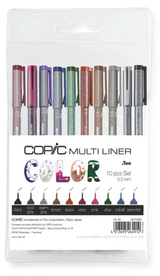 Productafbeelding van COPIC® 22075620 Multiliner Color Fineliner farbsortiert 0,3 mm, 10 St.
