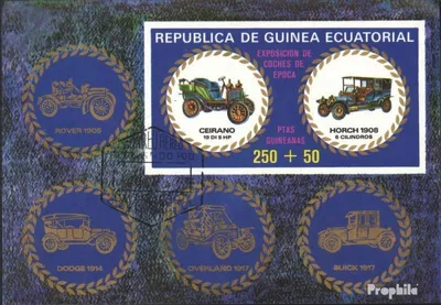 Produktbild von Briefmarken Äquatorialguinea 1976 Mi Block229 (kompl.Ausg.) gestempelt Autoveteranen