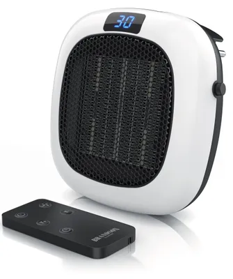 Zdjęcie produktu dla Termowentylator wtykowy Brandson 700W z pilotem, termostatem, timerem 1-12 godzin, automatycznym wyłączaniem, zabezpieczeniem przed przegrzaniem, biały