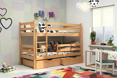Obrázok produktu pre Dvojlôžková Poschodová Posteľ Poschodová Posteľ Manželská Posteľ Poschodová Posteľ Postele Eryk 3