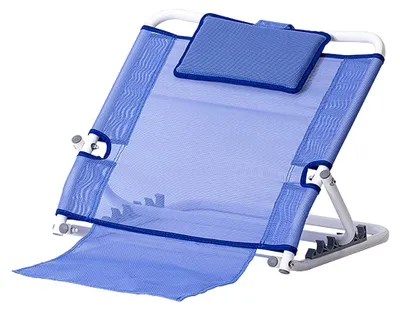Produktbild von Atmungsaktive Keilstütze für die Rückenlehne im Bett, verstellbare Rückenstütze mit Kopfkissen, blau