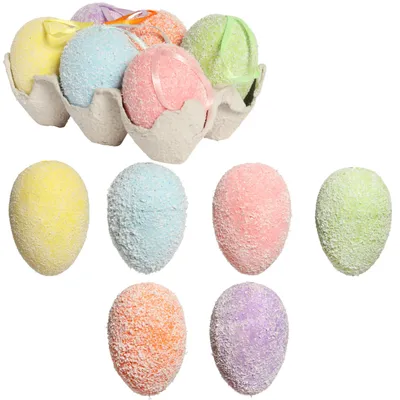 Zdjęcie produktu dla Jajka Zawieszki W Wytłaczance 7Cm 6Szt Pastelowe