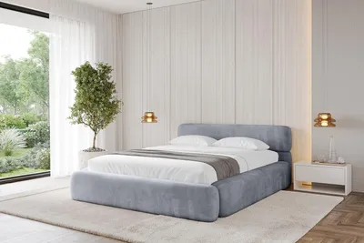 Produktbild von ALTDECOR Polsterbett mit Bettkasten -  ENORA-v1 - 200x200 Grau Casablanca - Bett mit Matratze H3/H4, Kopfteil, Boxbett, Doppelbett mit Stauraum