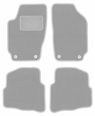 Obrázek produktu pro Velurové autokoberce pro: Skoda Fabia I 1999-2007 (hatchback/sedan/kombi) – sada 4 ks, šedé, na míru – Wielganizator OSLO