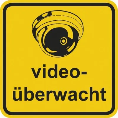 Produktbild von Hinweisschild - videoüberwacht - Gr. ca. 20 x 20 cm - 308810/1