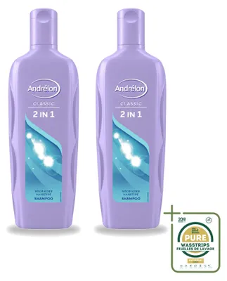 Image de 2 flacons de shampoing 2-en-1 Andrélon - 450 ml - Lot de 2