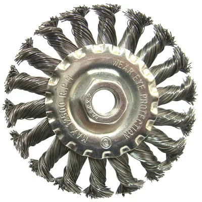 Produktbild von VaGo 6x Scheibenbürsten 125 mm Bürsten gezopft Drahtbürsten Zopfbürsten