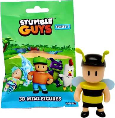 Produktbild von Stumble Guys 3D Sammelfiguren Serie 2 - Chrome Crystal - Figur 6. Stumblebee