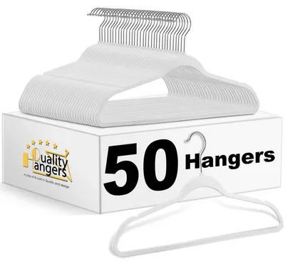 Immagine prodotto di Solidchoice - Set di 50 appendini salvaspazio con gancio girevole
