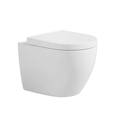 Produktbild von Spülrandloses Wand-WC-Set Adonis 2.0 Twister Flush weiß mit WC-Sitz
