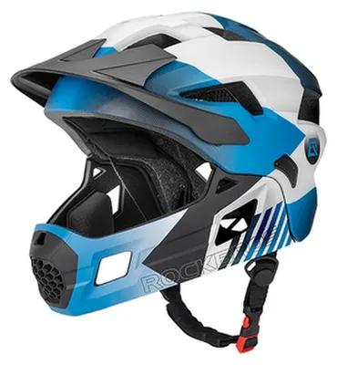 Zdjęcie produktu dla Kask Rowerowy Rockbros Ts-61 10110061001 Dziecięcy Z Odpinaną Szczęką Rozmiar S (48-54) - Niebieski