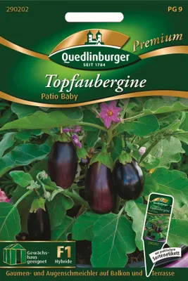 Artikelbild 1 von 'Topfaubergine Patio Baby F1-Hybride' aus der Kategorie Auberginensamen
