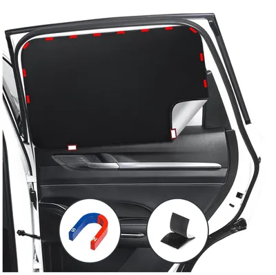 Produktbild von Magnetische Sonnenschutzblenden für Autoseitenfenster, 4er-Set, Sichtschutz für Autofenster, Sonnenschutz für Babys, UV-Schutz, Hitzeschutz, Verdunkelung für das Auto, mit mehreren Magneten (TY04H)