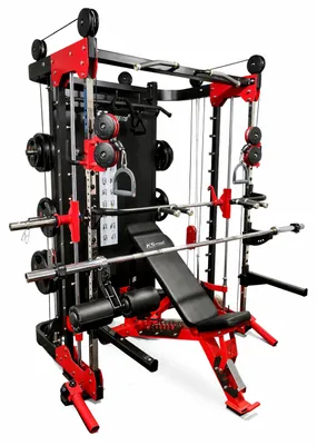 Produktbild von Kraftkäfig mit Multipresse und Gewichten 2 x 100 kg, Belastbarkeit 1000 kg