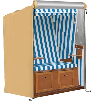 Imagen del producto de Funda protectora para tumbonas de playa, tela Oxford 420D, color amarillo, 420D Oxford-135x105x175 140 cm