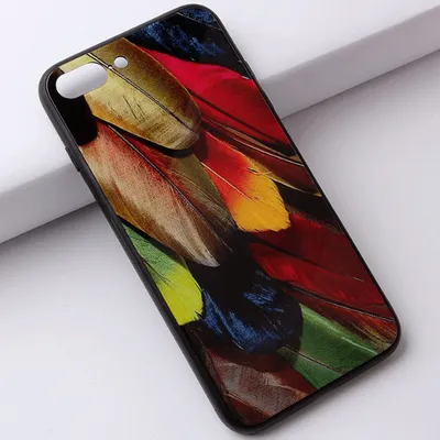 Produktbild von starfix Silikon-Tasche Schutz-Hülle Cover Schutz Musteraufdruck (Federn) für iPhone X/Xs