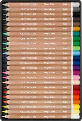Image de Cretacolor Crayons de couleur Mega Set 24 pièces pour enfants et adultes