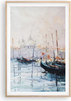 Produktbild von Gerahmtes Poster - Rahmen in heller Eiche - Venedig Basilika - 61x91,5 cm - Wand Bild - Wanddeko - Wandbilder - Kunstposter - Wandposter - Bilderrahmen - Bilder - Kunstdruck - Wandbild P2NPA61x91-3662
