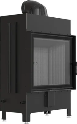 Produktbild von Kamineinsatz aus Stahl KRATKI LUCY 15 kW Ø 200 schwarz Verkleidung mit Türfeder