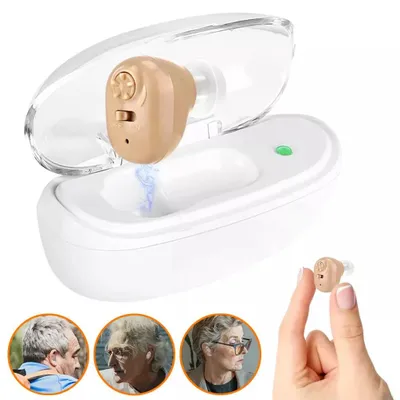 Image de Appareils auditifs rechargeables pour seniors, intra-auriculaires, amplificateurs de son, USB, longue autonomie, voyant LED, portables, ergonomiques