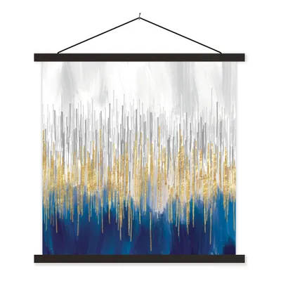 Produktbild von MuchoWow® Textilposter Abstrakt - Gemälde - Öl 90x90 cm mit schwarzem Rahmen - Magnetisches
