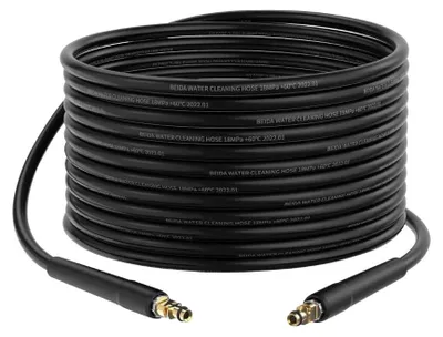 Produktbild von Trade-Shop 10M Hochdruckschlauch kompatibel mit Kärcher K2 K3 K4 K5 K6 K7 / mit Click Quick Connect Stecksystem, Hochdruckreiniger Schlauch Zubehör