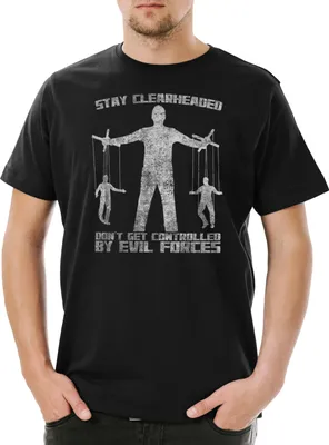 Produktbild von Urban Backwoods Stay Clearheaded, Herren T-Shirt, Farbe: Schwarz, Größe: XS