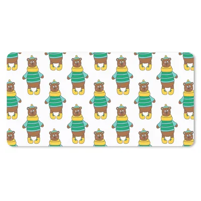Produktbild von MuchoWow® Schreibtischunterlage Plüschtier - Bär - Muster 80x40 cm - XXL Mauspad - Gaming Mauspad