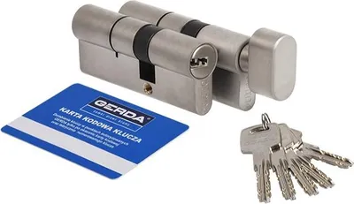 Produktbild von Profilzylinder Gerda EVO 30/45 Nickel Satin mit Drehknauf Box