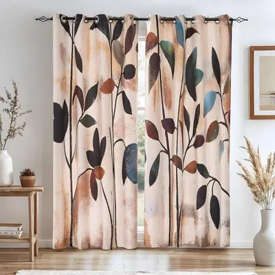 Produktbild von Vintage Verdunklungsvorhänge - 2 Stück - 132 cm x 182 cm